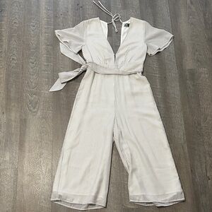 Elegant Striped Jumpsuit in Cream